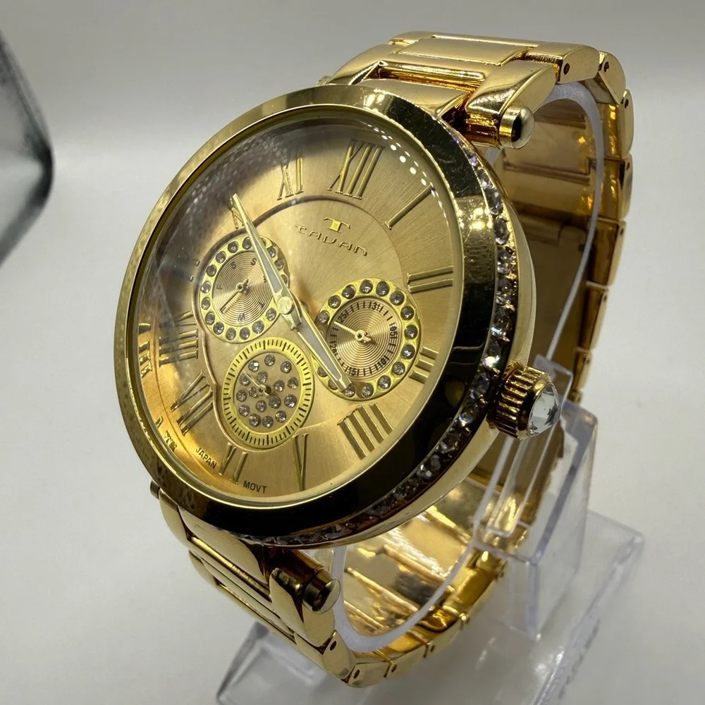 Tavan Seven Seas Women's Multifunction Watch Gold Tone Quartz (New Battery)